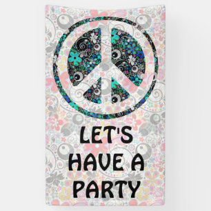 Lona Flower Power Peace signo II + tu trasero. e ideas