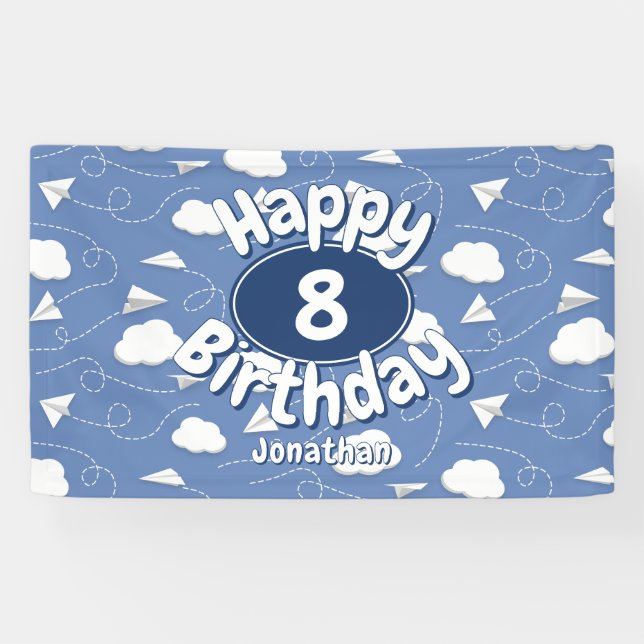 Lona flying paper airplanes childs birthday (Horizontal)