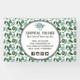 Lona Folaje Tropical de Palma Hojas y Verdor Acuarela