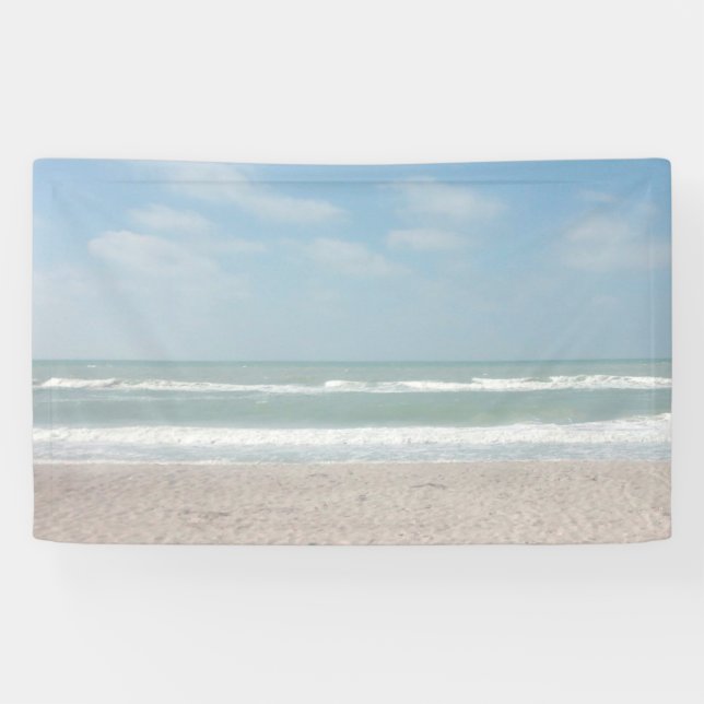 Lona Fondo de fondo de foto de playa Banner (Horizontal)