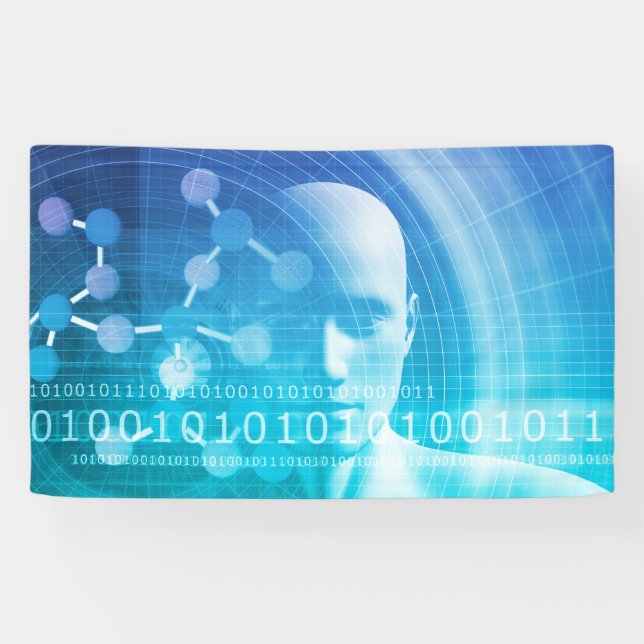 Lona Fondo de la molécula como concepto del extracto de (Horizontal)