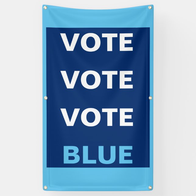 Lona Fondo de Selfie del Vote Demócrata Azul (Vertical)