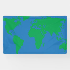 Lona Fondo del Mapa Mundial de Continentes