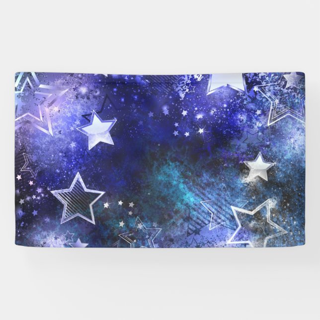Lona Fondo espacial con estrellas (Horizontal)