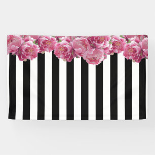 Lona Fondo floral de Peonies Rosados