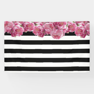 Lona Fondo floral de Peonies Rosados