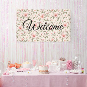 Lona Fondo floral sin costuras de flor de cerezo rosa s