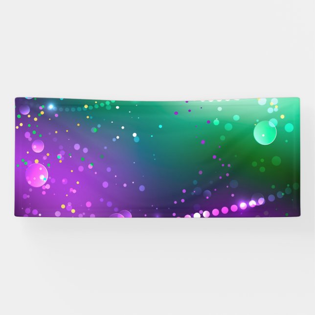 Lona Fondo morado festivo Mardi Gras (Horizontal)
