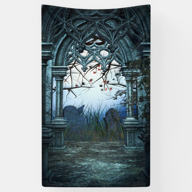 Lona Fondo oscuro del cementerio (Vertical)