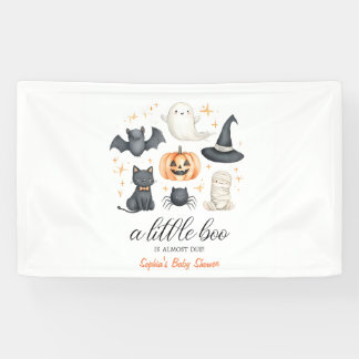 Lona Fondo para Baby Shower de Halloween Un Pequeño Boo