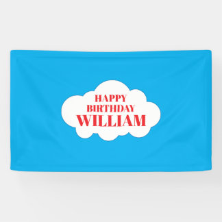 Lona Fondo para Fiesta de Cumpleaños de Nube Azul / 90