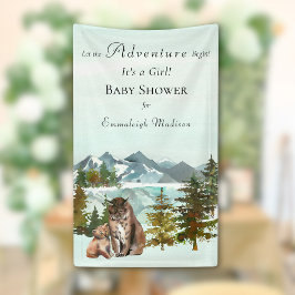 Lona Forest Adventure Rustic Lynx Baby Shower