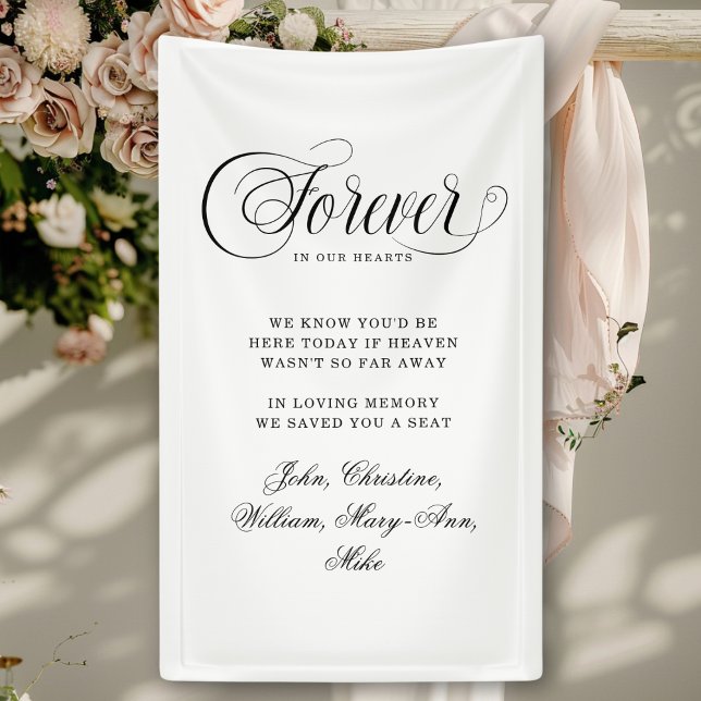 Lona Forever In Our Hearts- Memorial White (Forever In Our Hearts- Memorial White Banner)