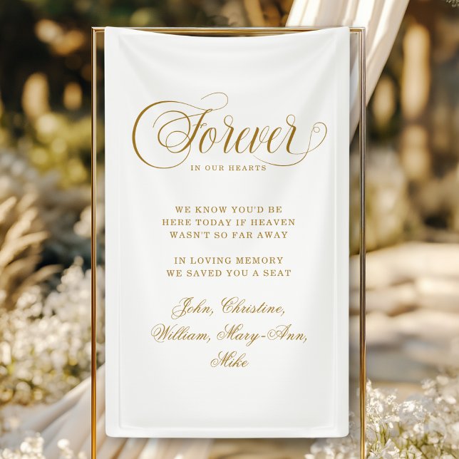 Lona Forever In Our Hearts- Memorial White (Forever In Our Hearts- Memorial White Banner)