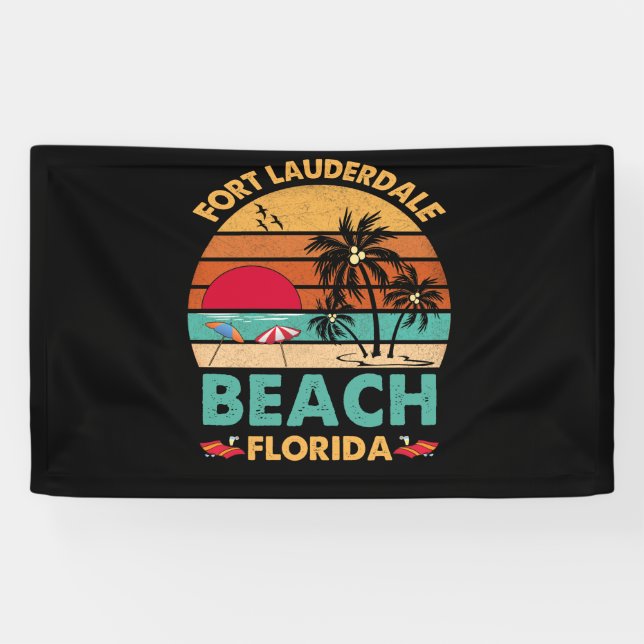 Lona Fort Lauderdale Florida Beach Novedad FL (Horizontal)