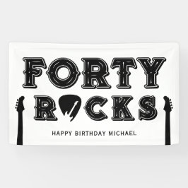 Lona Forty Rocks Guitar Pick 40th Birthday Party