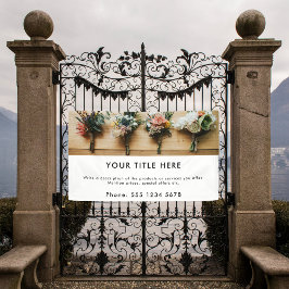 Lona Foto Banner y texto promocional de negocios