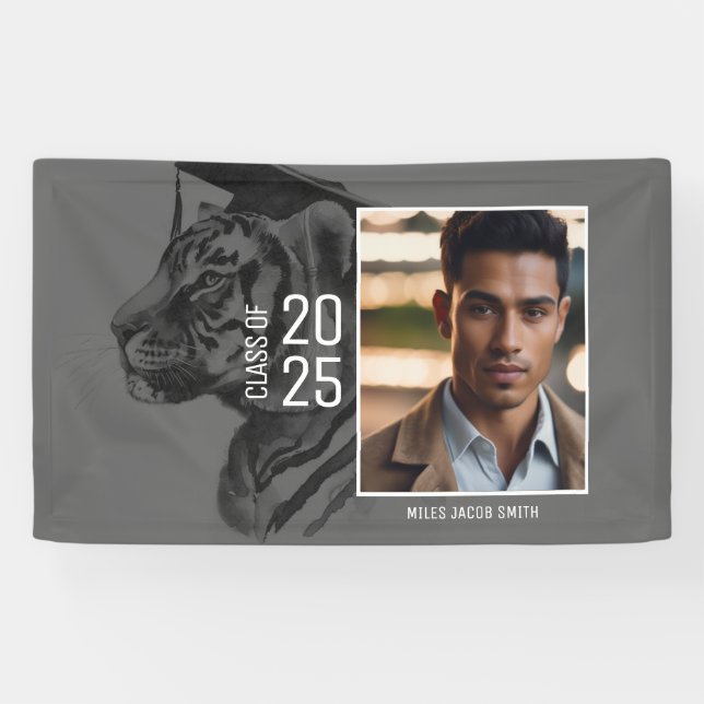 Lona Foto de adición de graduación única (Horizontal)