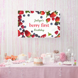 Lona Foto de Berry First cumpleaños
