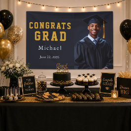 Lona Foto de Congrats Grad Clase 2026 Moderna