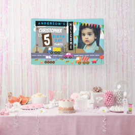 Lona Foto de cumpleaños de transporte