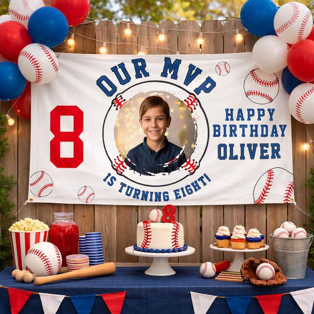 Lona Foto de cumpleaños infantil temática de béisbol (Subido por el creador)