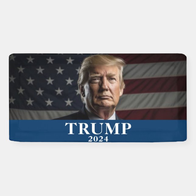 Lona Foto de Donald Trump - Trump 2024 (Horizontal)