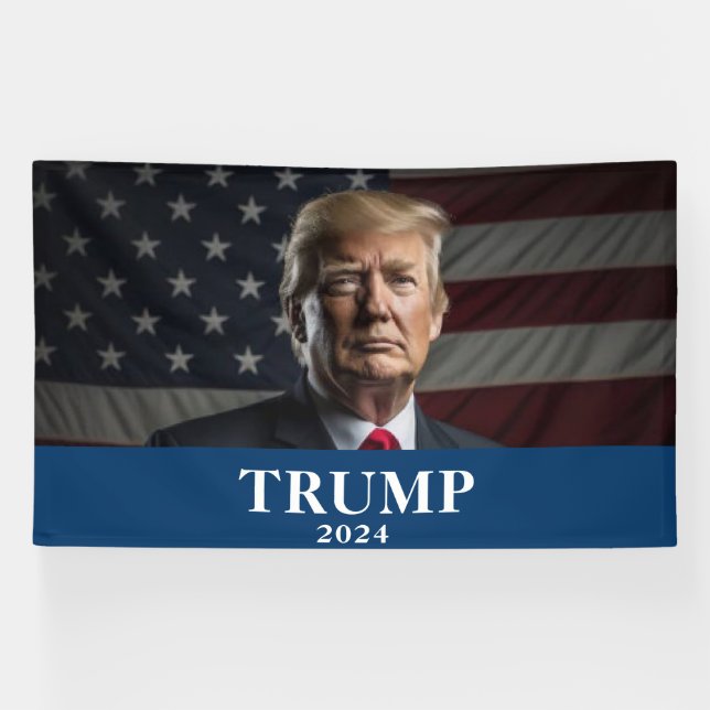 Lona Foto de Donald Trump - Trump 2024 (Horizontal)