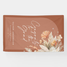 Lona Foto de graduación arco terracota pampas botánico