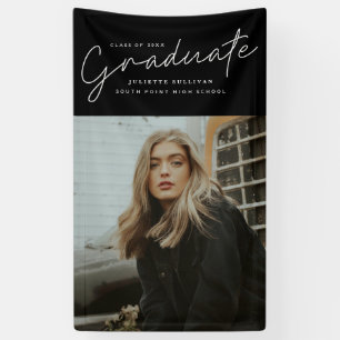 Lona Foto de graduación con guión de fiesta de graduaci