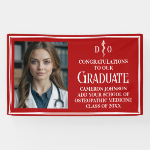 Lona Foto de graduación de Escuela Médica Osteopática R