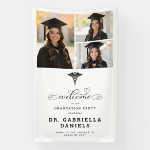 Lona Foto de graduación de médico de facultad de medici