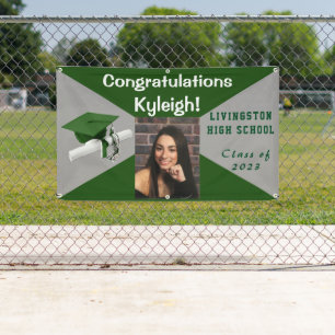 Lona Foto de graduación en vinilo verde y gris