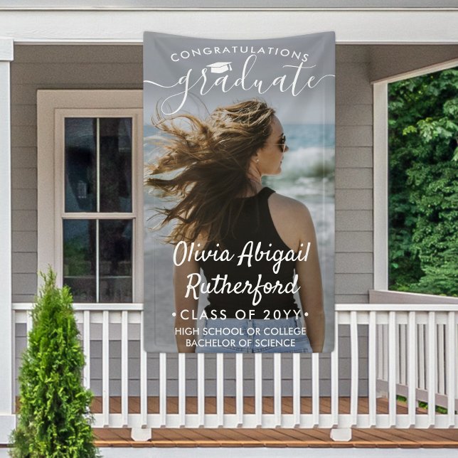 Lona Foto de graduación y elegante Clase de Guión Blanc (Subido por el creador)