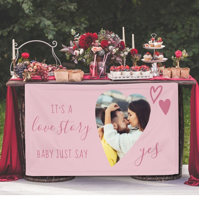 Lona Foto de Love Story Heart Say Yes Marriot (Historia (Subido por el creador)