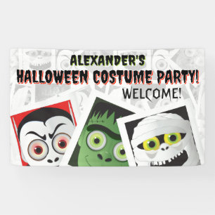 Lona Foto de monstruos de Halloween Drácula Frankenstei