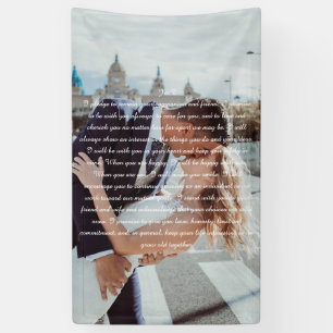 Lona Foto de pareja de votos de boda