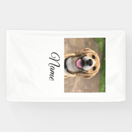 Lona Foto de perro gato añadir nombre mascota personali