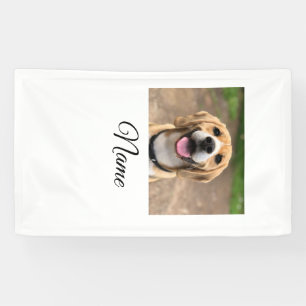 Lona Foto de perro gato añadir nombre mascota personali