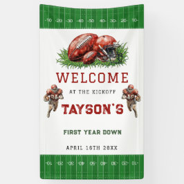 Lona Foto de primer año de Fútbol Fiesta