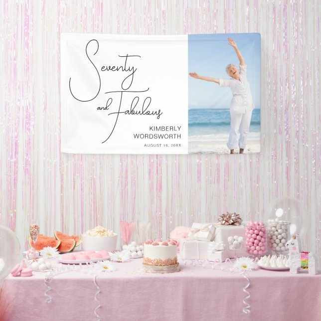 Lona Foto de setenta y fabuloso cumpleaños 70 (Fiesta)