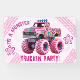 Lona Foto de un Personalizado Fiesta de Monster Truckin