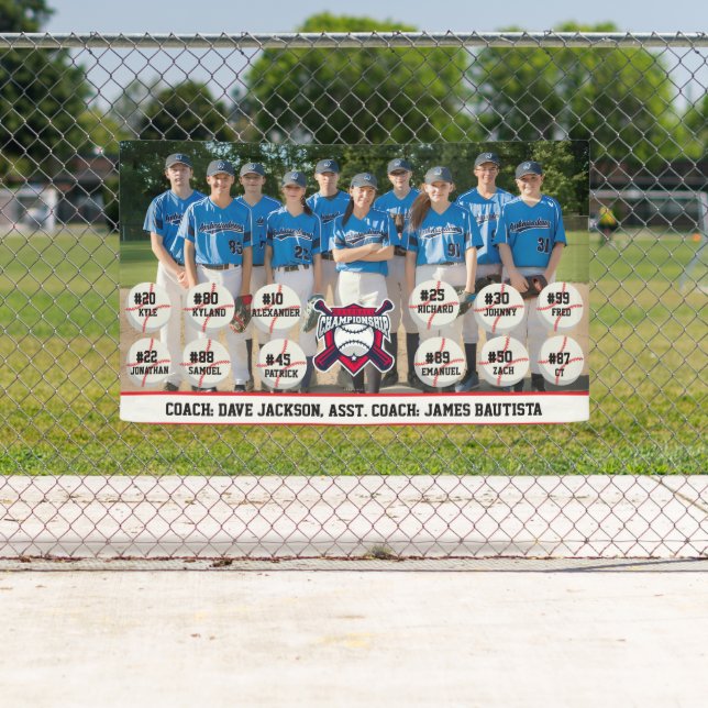 Lona Foto del equipo de béisbol (In situ)