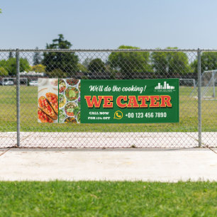 Lona Foto del logotipo de promoción de la restauración 