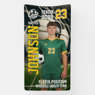 Lona Foto deportiva personalizada de jugador de fútbol