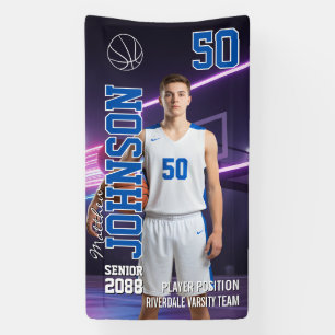Lona Foto deportiva personalizada para jugador de balon