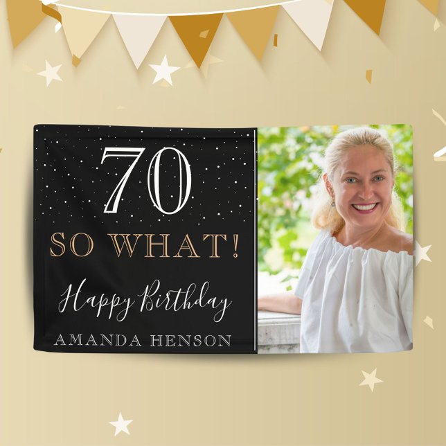 Lona Foto divertida moderna de cumpleaños número 70 So  (Subido por el creador)