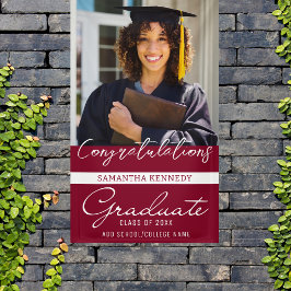 Lona Foto Graduación de felicitaciones Grad 2023 Borgoñ