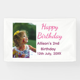 Lona Foto moderna clásica añadir nombre fecha feliz cum