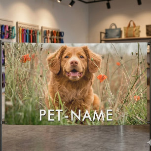 Lona Foto personalizada con el nombre de tu perro